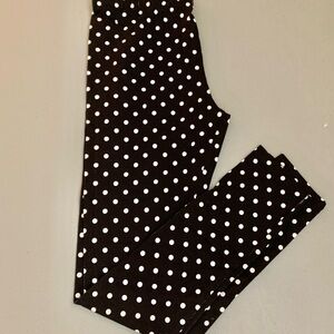 NWOT Place Black and White Dotted Leggings